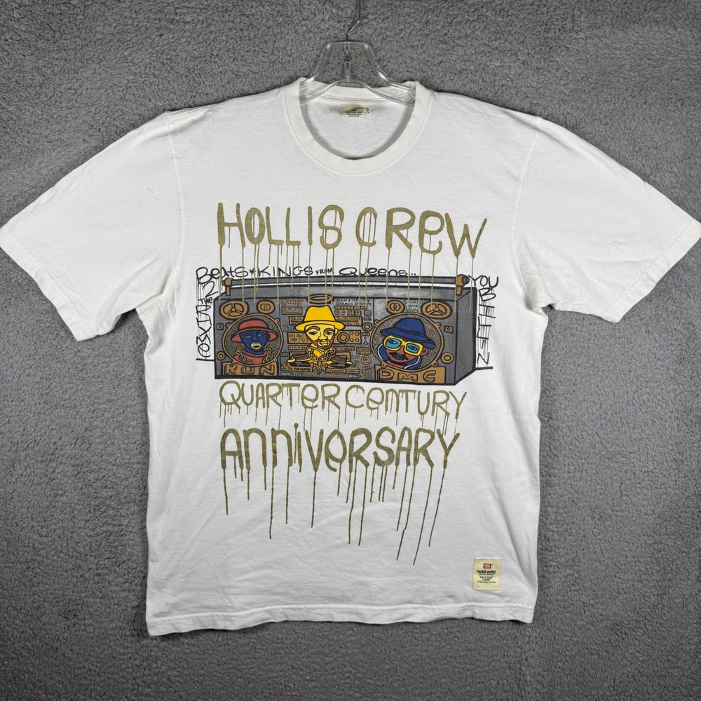 Y2K Ecko Unltd Hollis Crew Run DMC Quarter Century Anniversary Graphic XL Rap